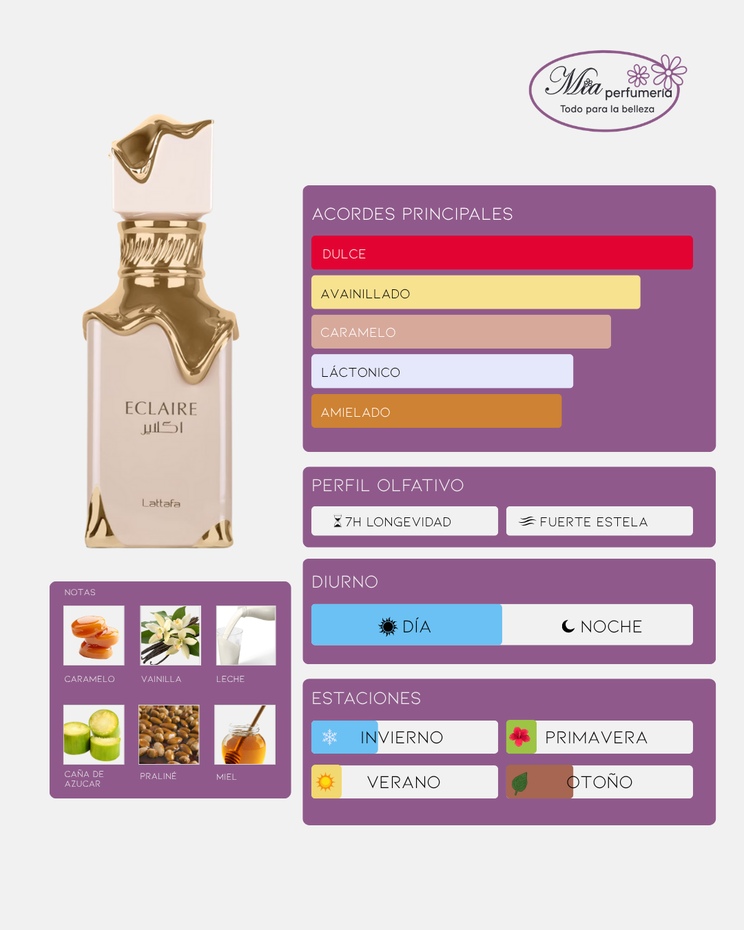 Lattafa Eclaire Eau De Parfum 100ml - Imagen 2
