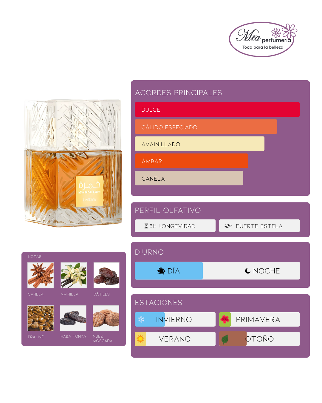 Khamrah Lattafa EDP 100ml - Imagen 2